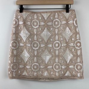 Express Sequined Mini Skirt